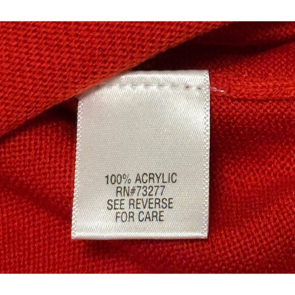 Kohl's APT. 9 Stretch Red Pleated Raglan Pullover Sweater Acrylic Women Size L - Picture 11 of 16